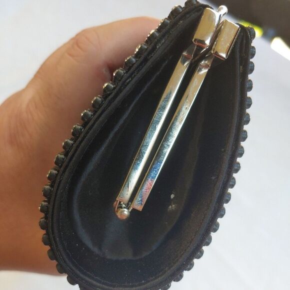 Zoe Adams Women's Black/Clear Rhinestone Convertible Clutch Bag. - Picture 3 of 6